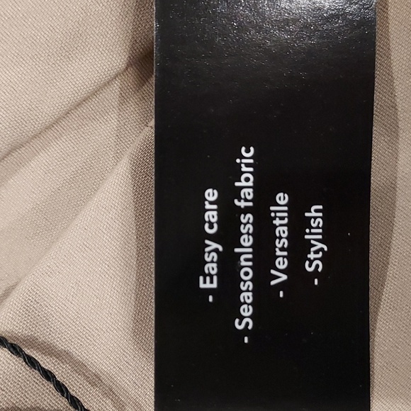 NWT Apt. 9 Light Tan  Easy Care Straight Leg Mid Rise Pants Size 14 - Picture 5 of 12